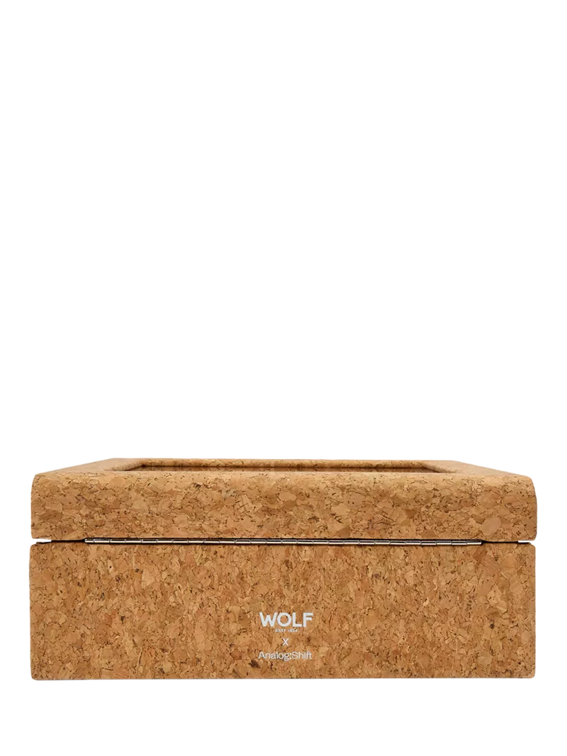 WOLF cork watch box 8 compartments natural cork (British brand)