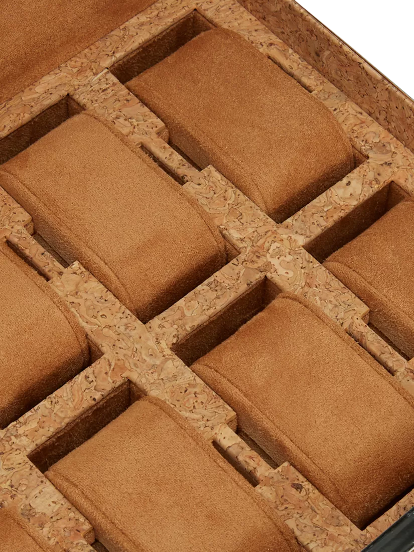 WOLF cork watch box 8 compartments natural cork (British brand)