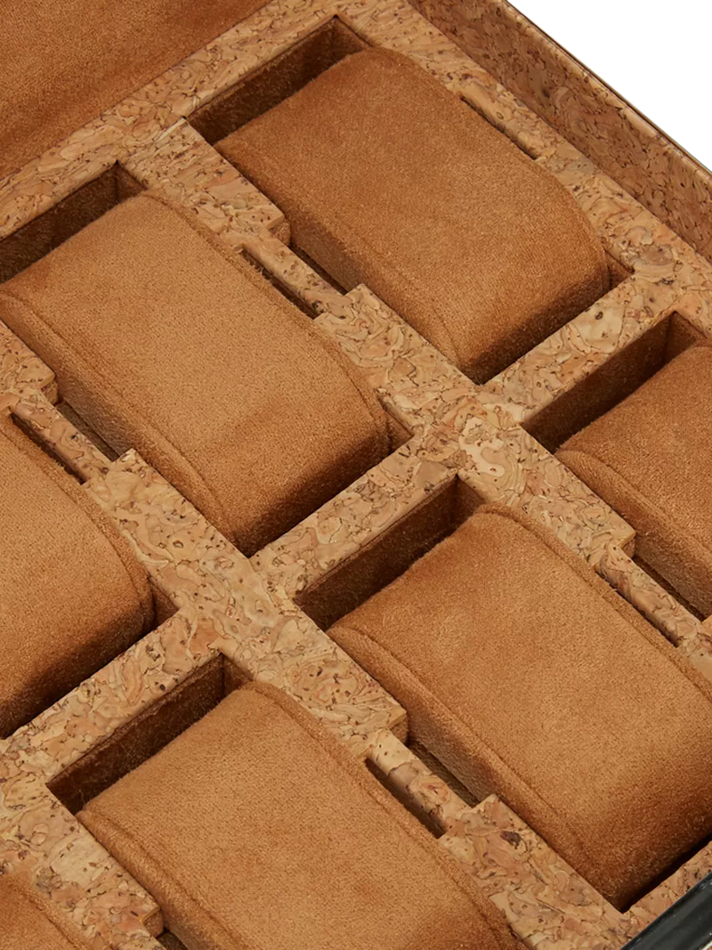 WOLF cork watch box 8 compartments natural cork (British brand)