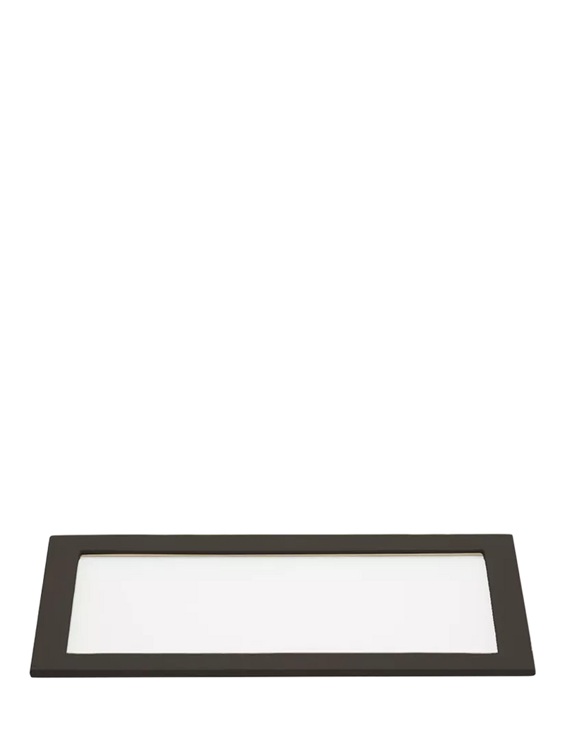 WOLF vegan leather jewellery tray with glass lid (British brand)