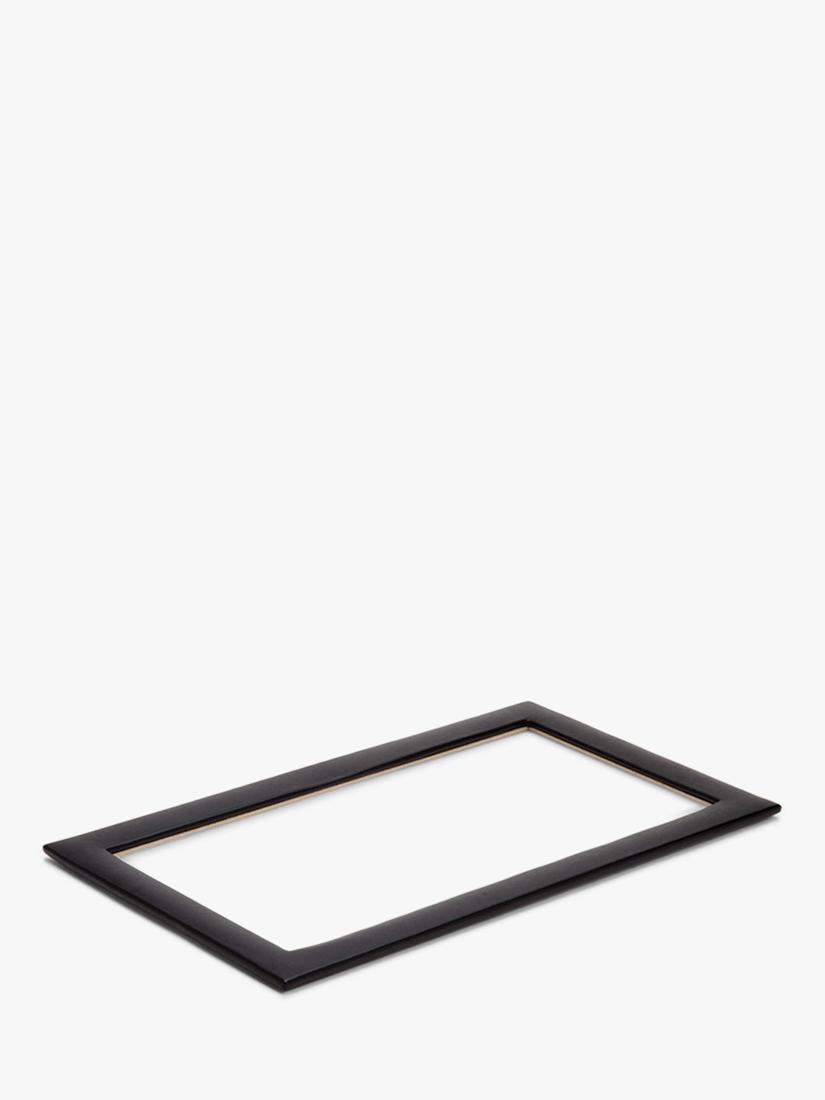 WOLF vegan leather jewellery tray with glass lid (British brand)