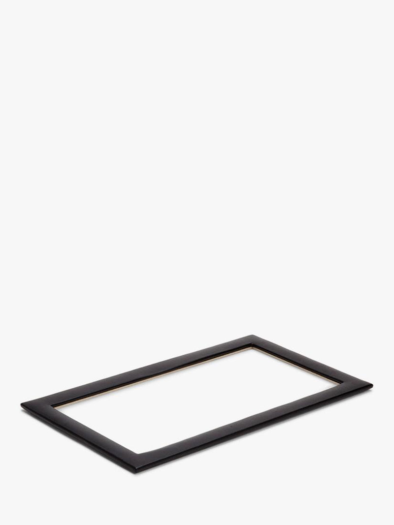 WOLF vegan leather jewellery tray with glass lid (British brand)
