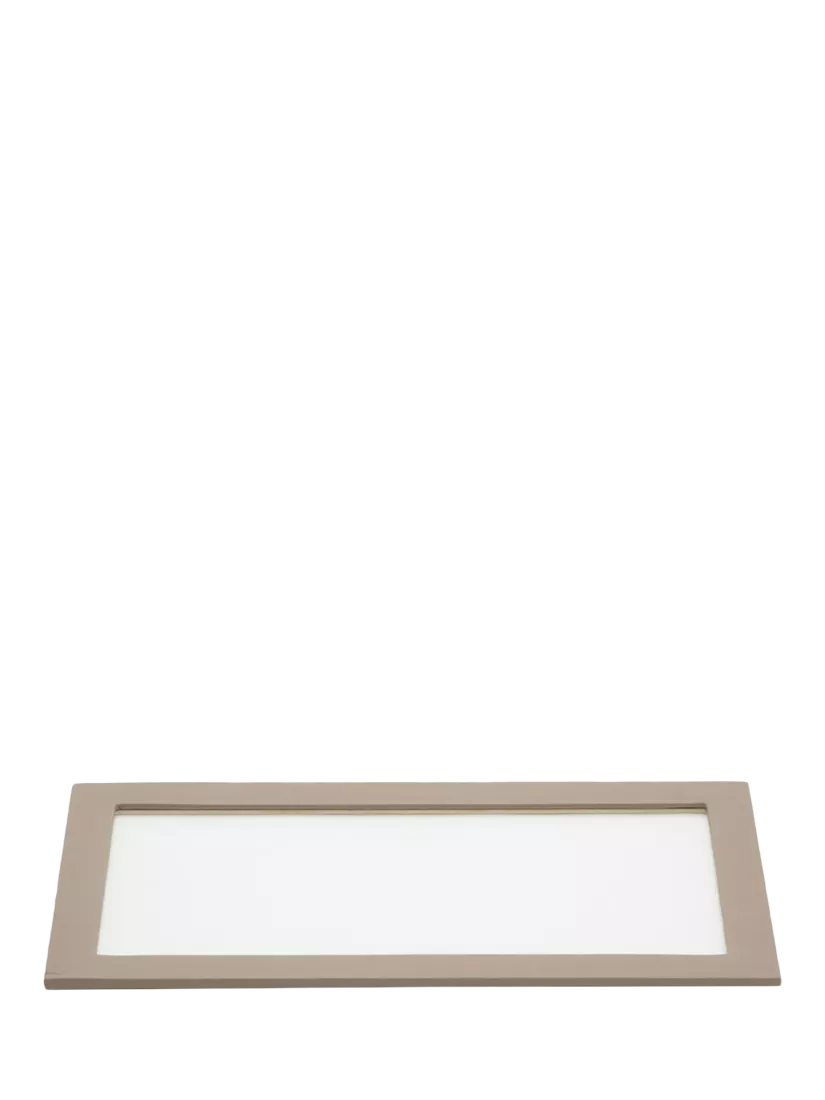 WOLF Vault Vegan Leather Jewellery and Accessories Tray with Glass Lid