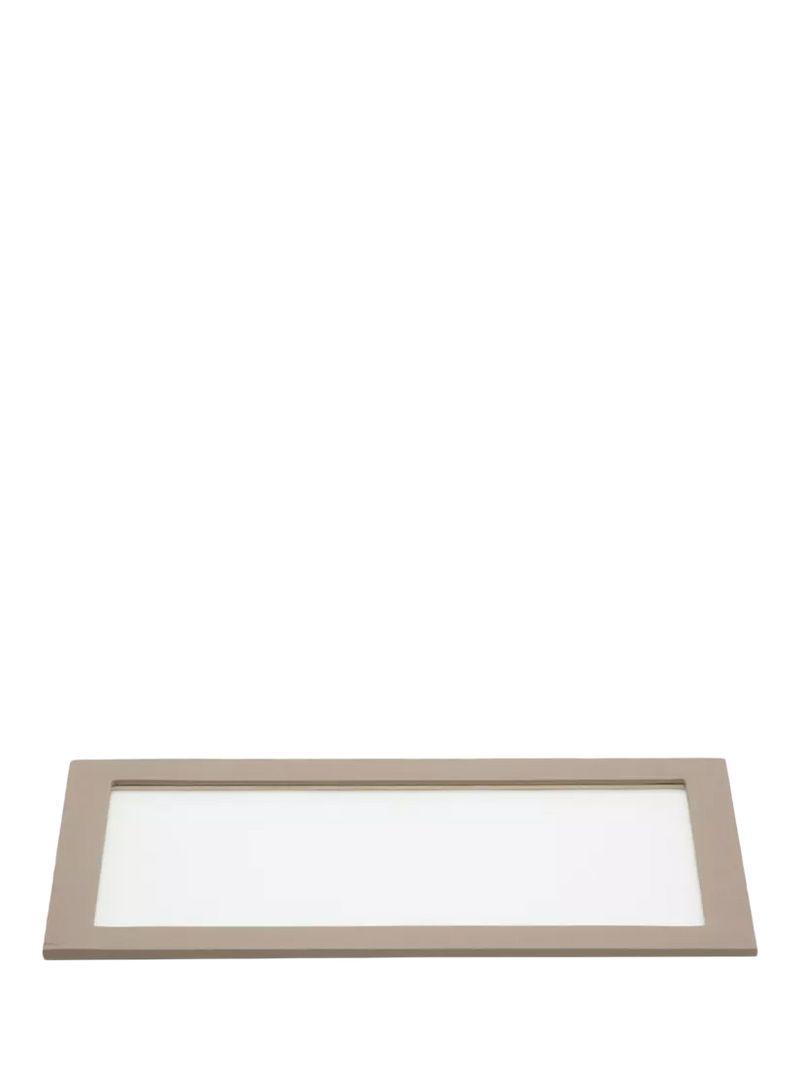WOLF Vault Vegan Leather Jewellery and Accessories Tray with Glass Lid