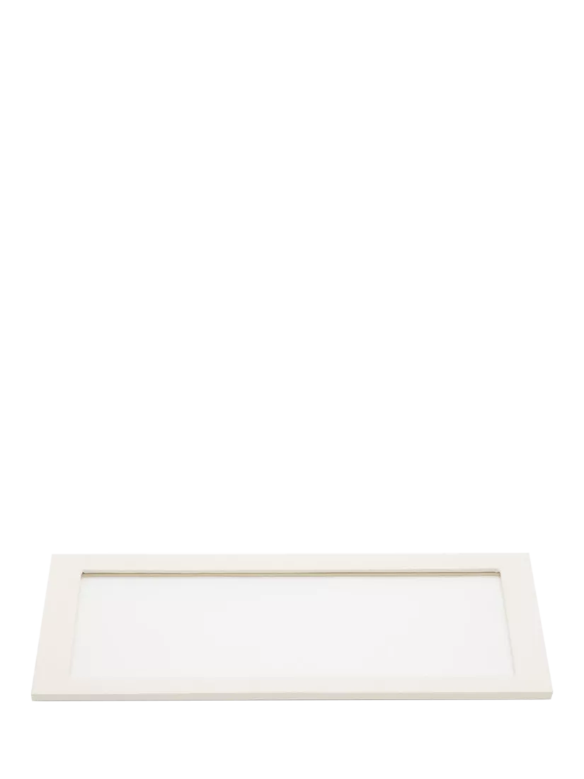 WOLF Vault Vegan Leather Jewellery and Accessories Tray with Glass Lid