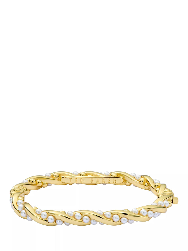 Ted Baker Tilaa Twisted Pearl Cuff bracelet, gold tone - British product
