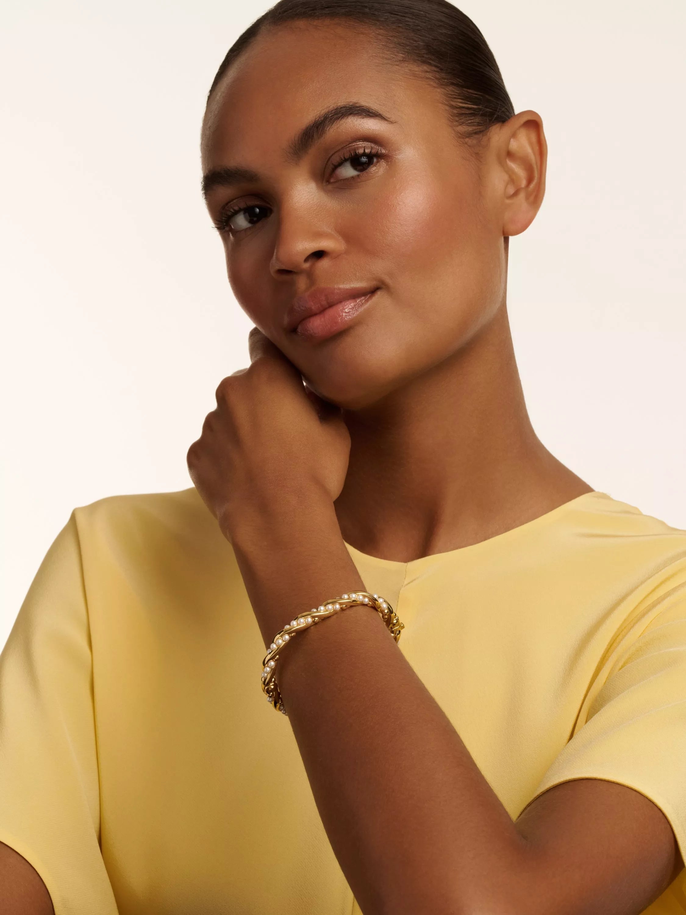 Ted Baker Tilaa Twisted Pearl Cuff bracelet, gold tone - British product