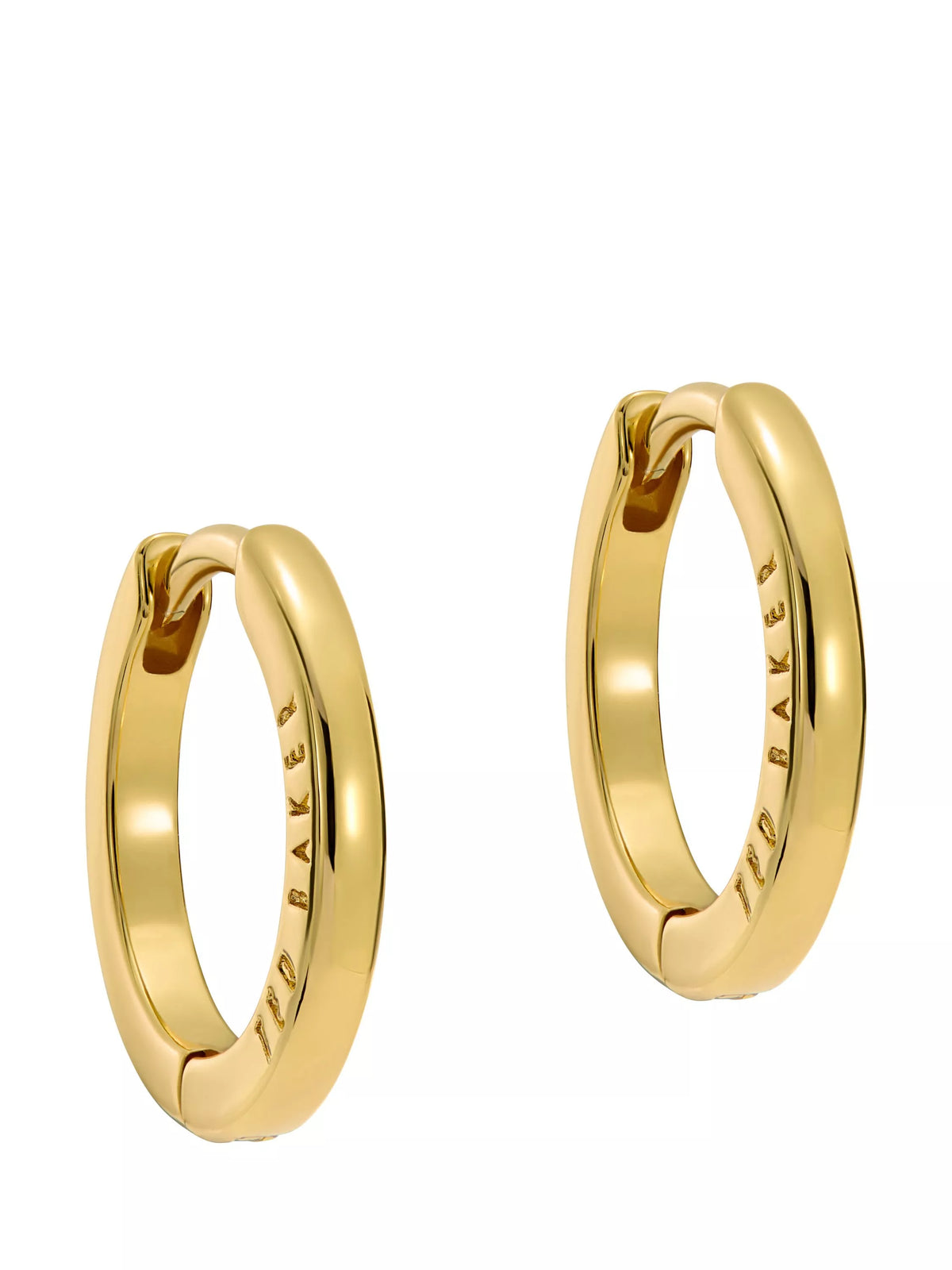 Ted Baker Crisele gold hoop earrings 14mm, imported from the UK