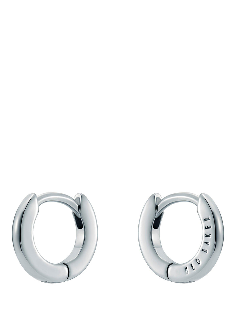 Ted Baker Crisete Logo Hoop Earrings silver tone - British product
