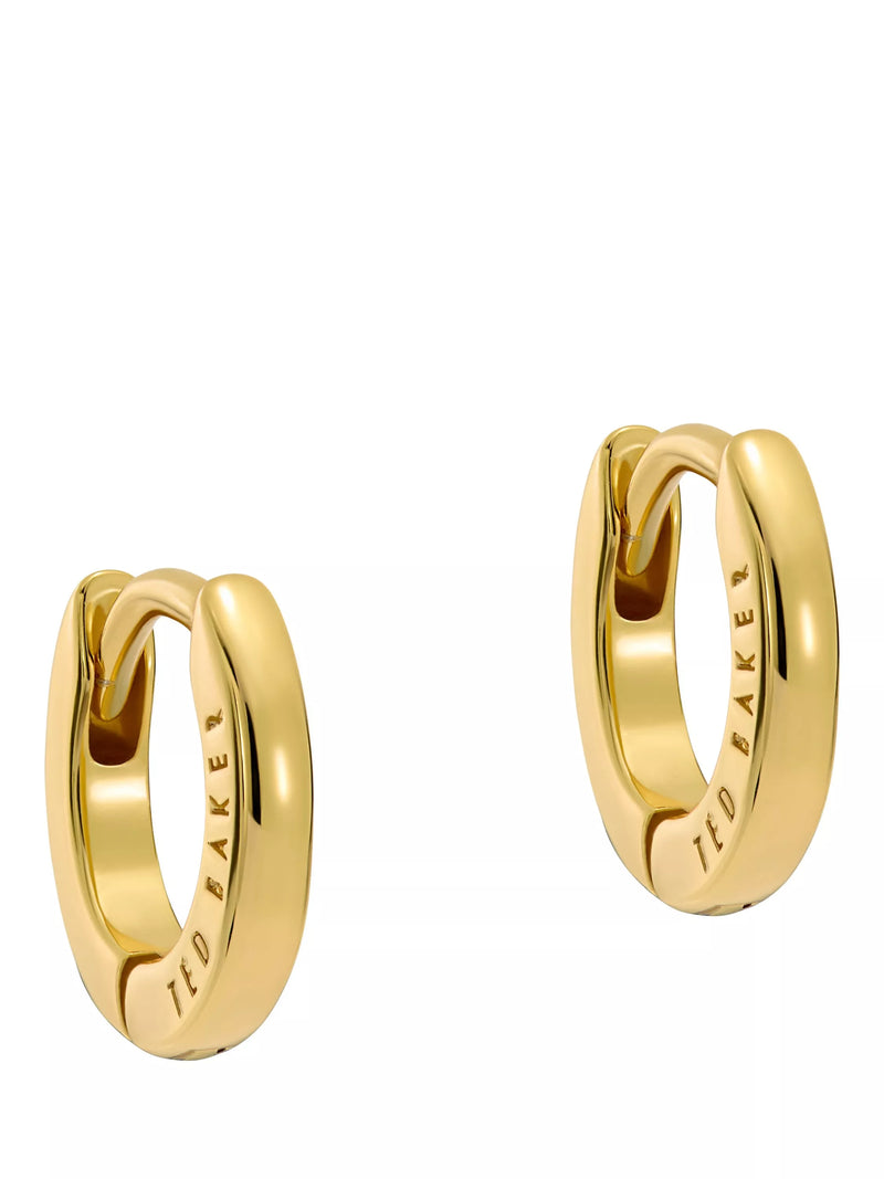 Ted Baker Crisete 10mm Logo Hoop Earrings