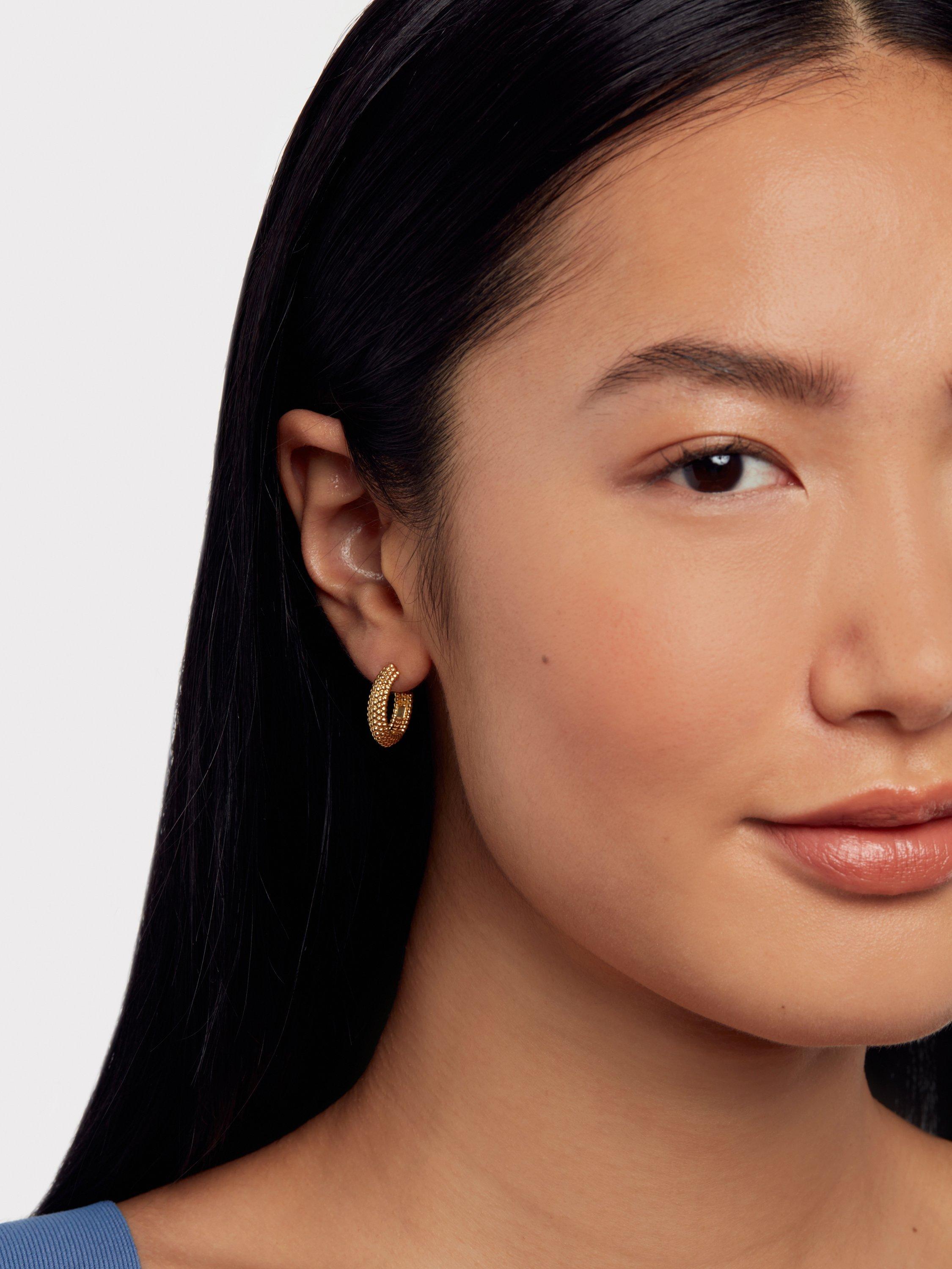 Ted Baker Dotetta Hoop Earrings gold tone (British brand)