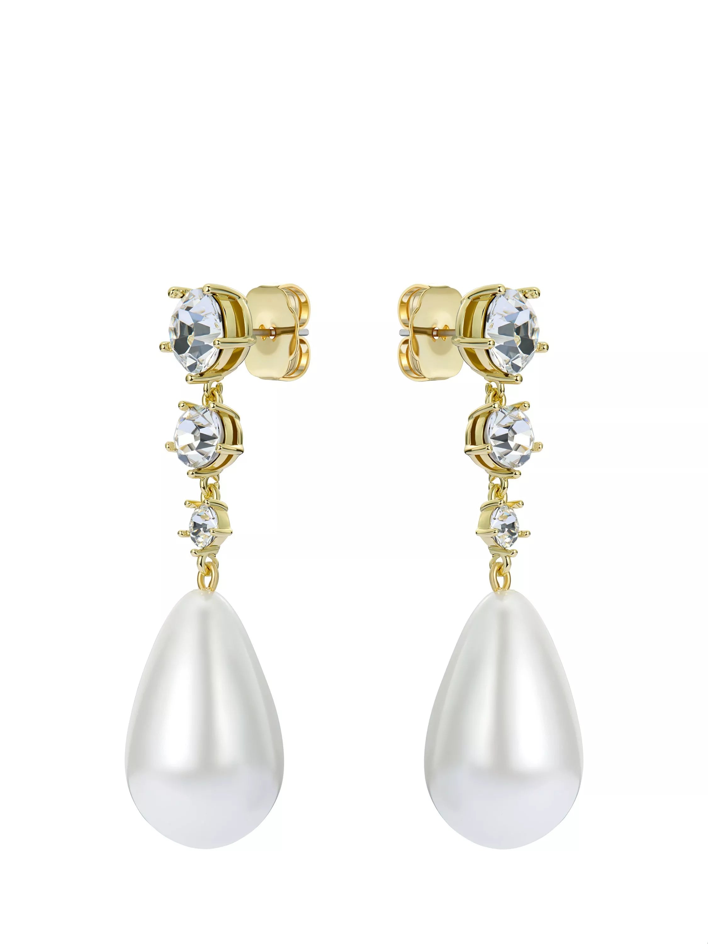 Ted Baker Pearsti drop earrings with faux pearl and crystals - British product