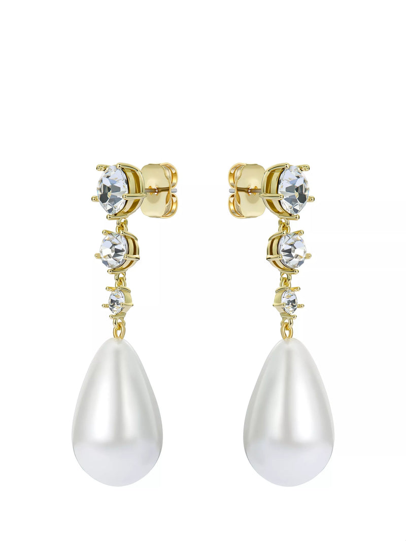 Ted Baker Pearsti drop earrings with faux pearl and crystals - British product