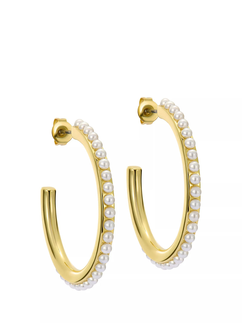 Ted Baker pearl hoop earrings medium, imported from the UK