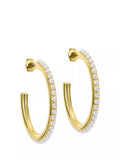 Ted Baker pearl hoop earrings medium, imported from the UK
