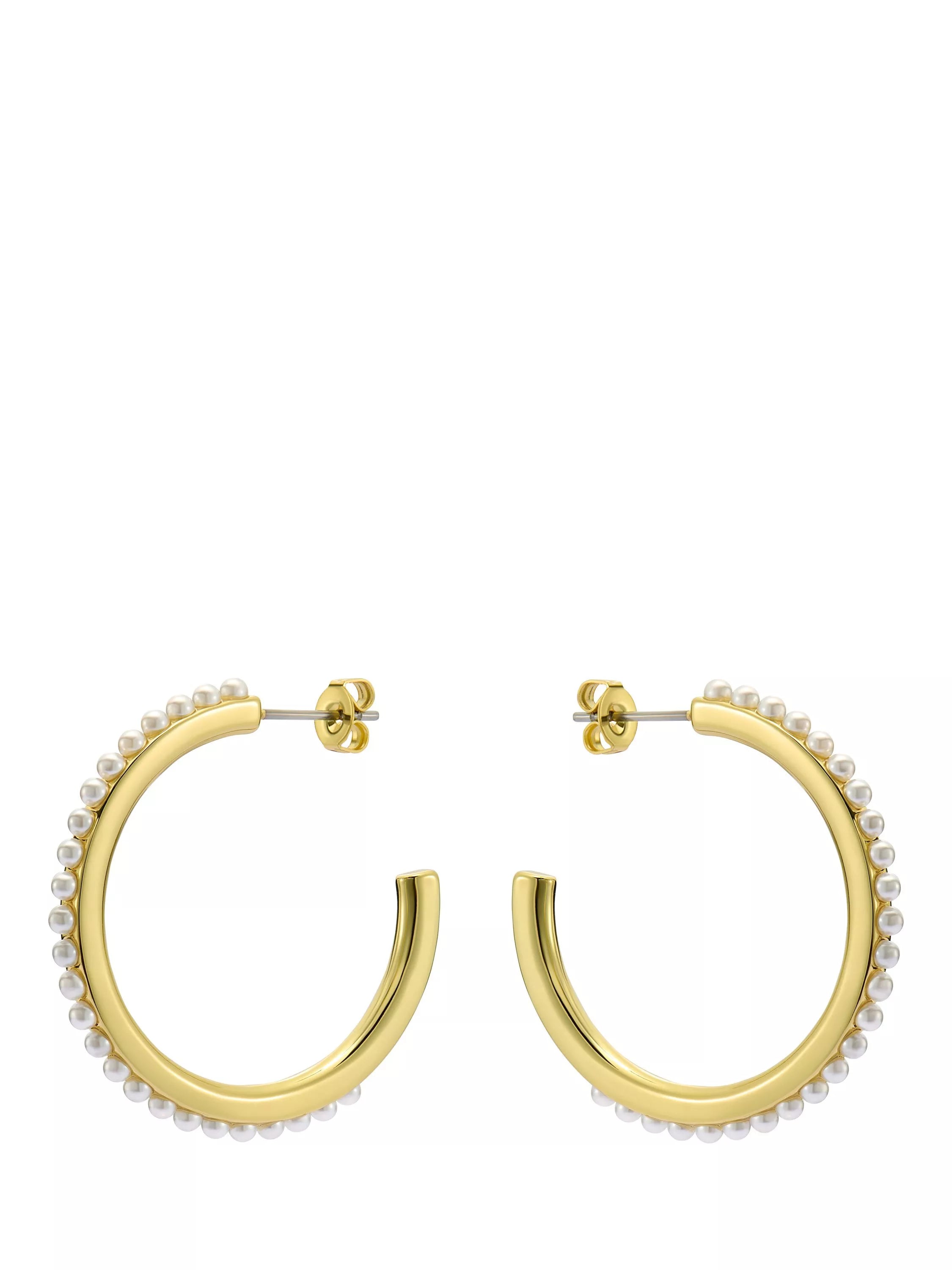 Ted Baker pearl hoop earrings medium, imported from the UK
