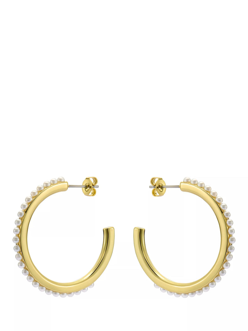 Ted Baker pearl hoop earrings medium, imported from the UK
