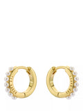 Ted Baker pearl huggie earrings gold, imported from the UK