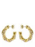 Ted Baker Tiyaa twisted pearl hoop earrings gold, imported from the UK