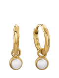 Monica Vinader pearl huggie earrings in gold (British brand)