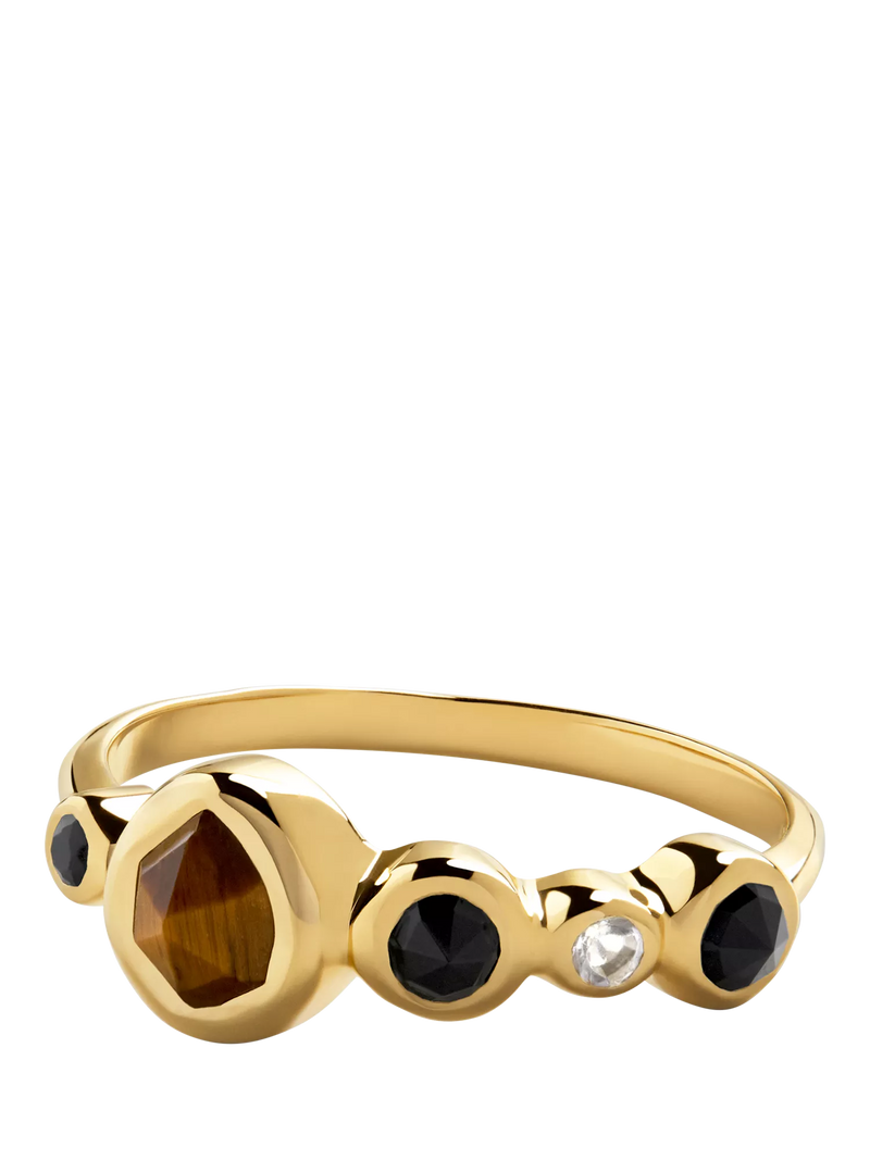 Monica Vinader multi gemstone cluster ring, UK version