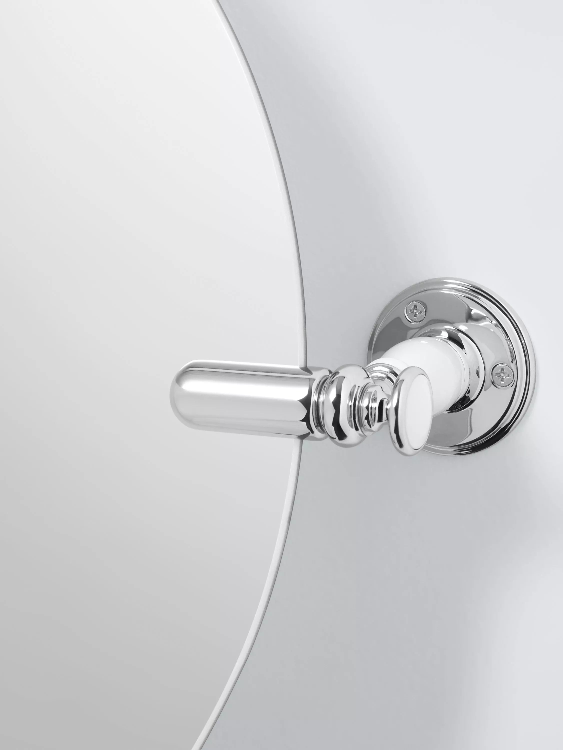 John Lewis Legacy bathroom mirror white chrome round (British brand)