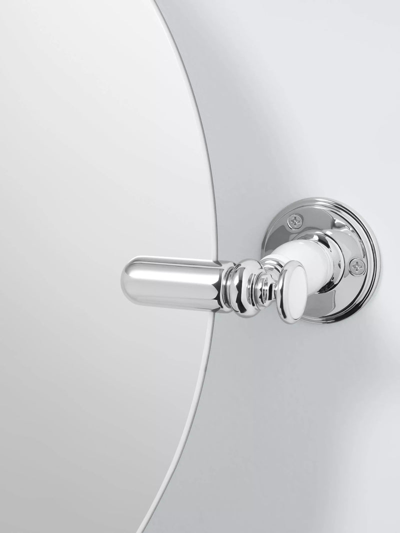 John Lewis Legacy bathroom mirror white chrome round (British brand)