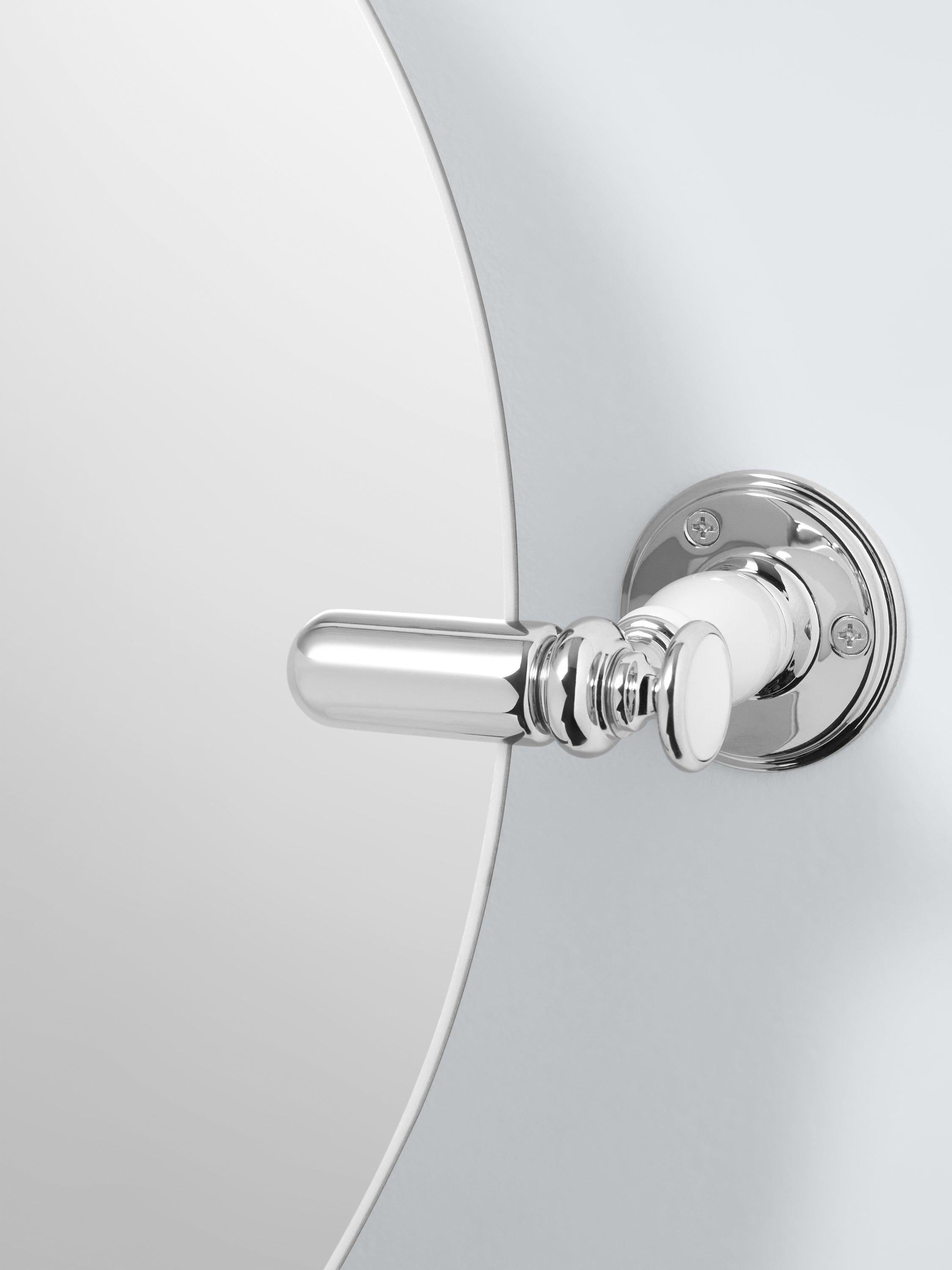 John Lewis Legacy bathroom mirror white chrome round (British brand)
