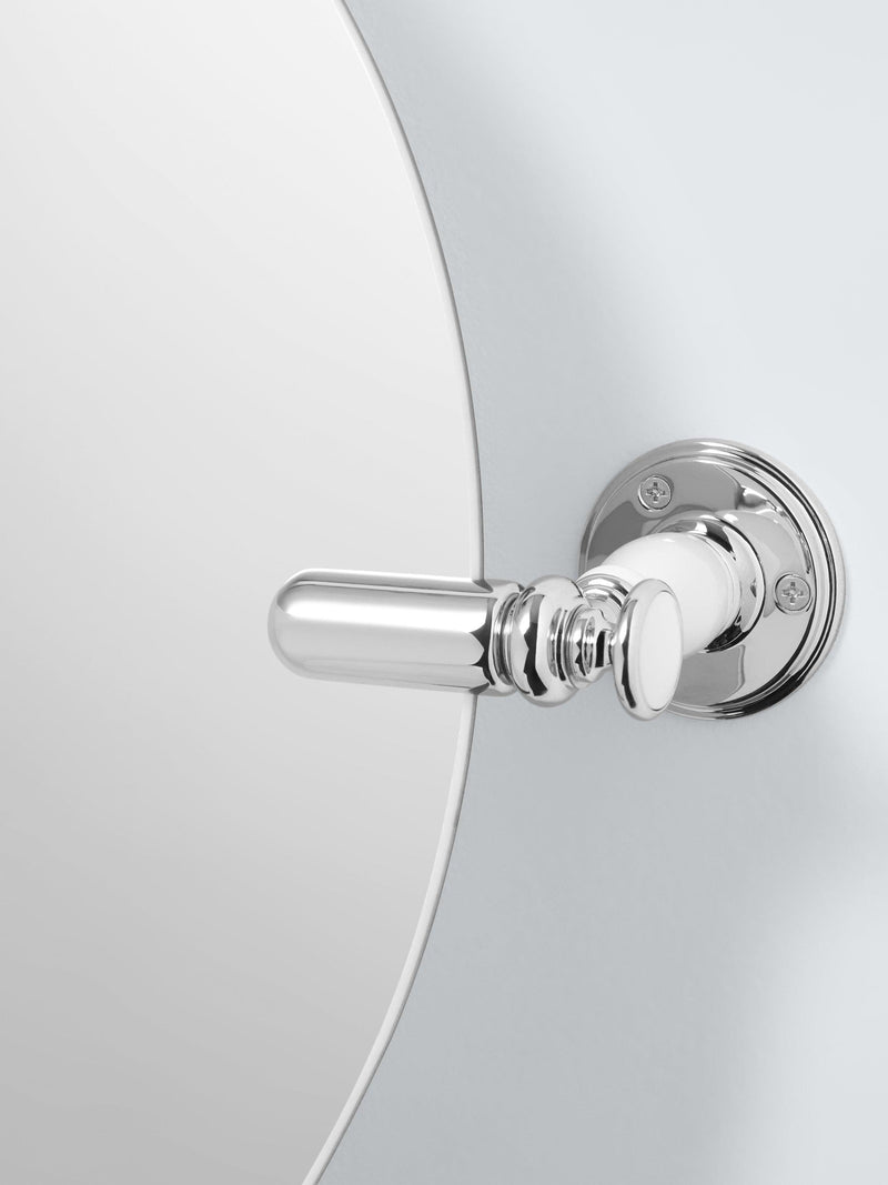 John Lewis Legacy bathroom mirror white chrome round (British brand)