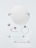 John Lewis Legacy bathroom mirror white chrome round (British brand)