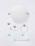 John Lewis Legacy bathroom mirror white chrome round (British brand)
