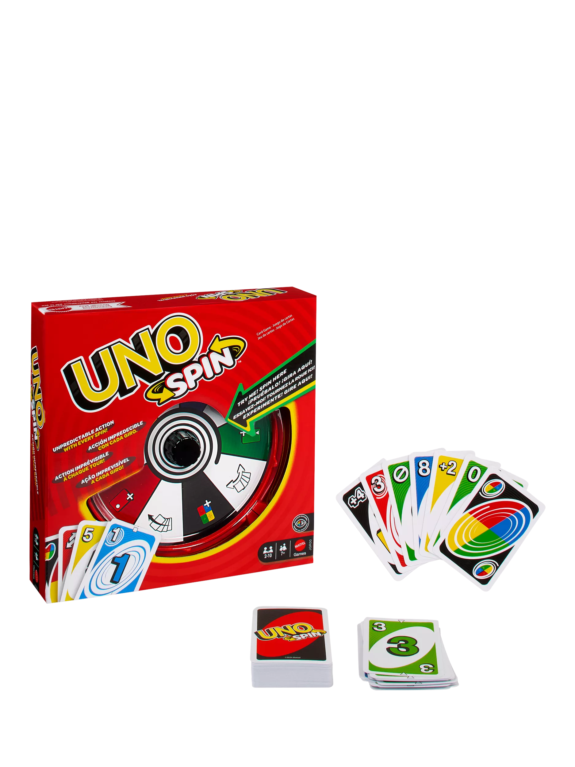 Mattel UNO Spin card game - British product
