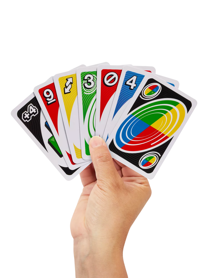 Mattel UNO Spin card game - British product