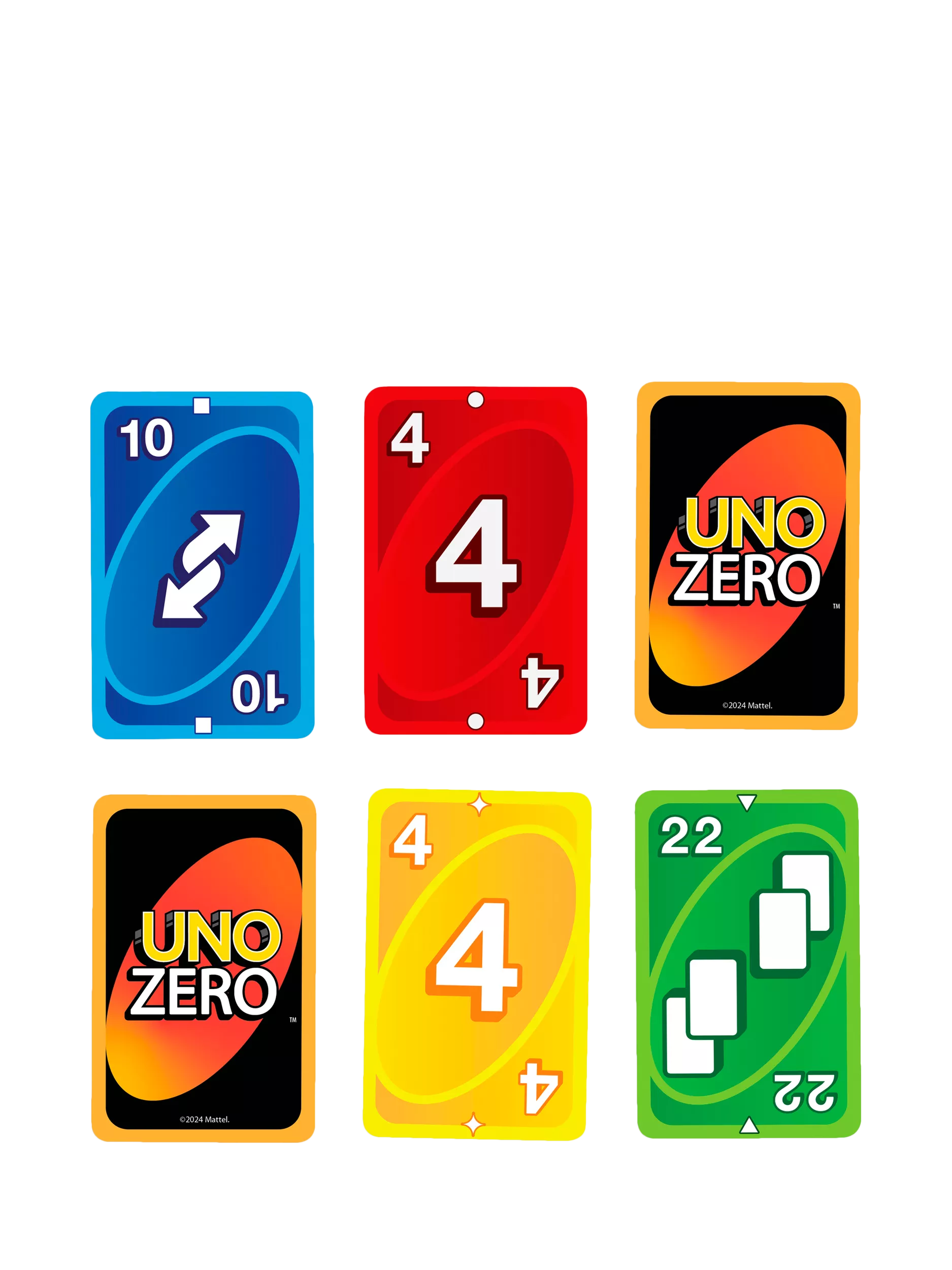 Mattel UNO Zero card game for 2 to 8 players, UK version