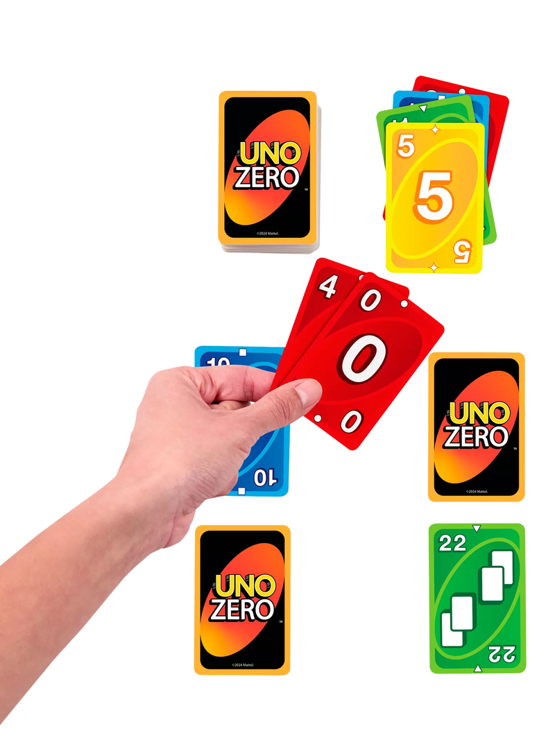 Mattel UNO Zero card game for 2 to 8 players, UK version