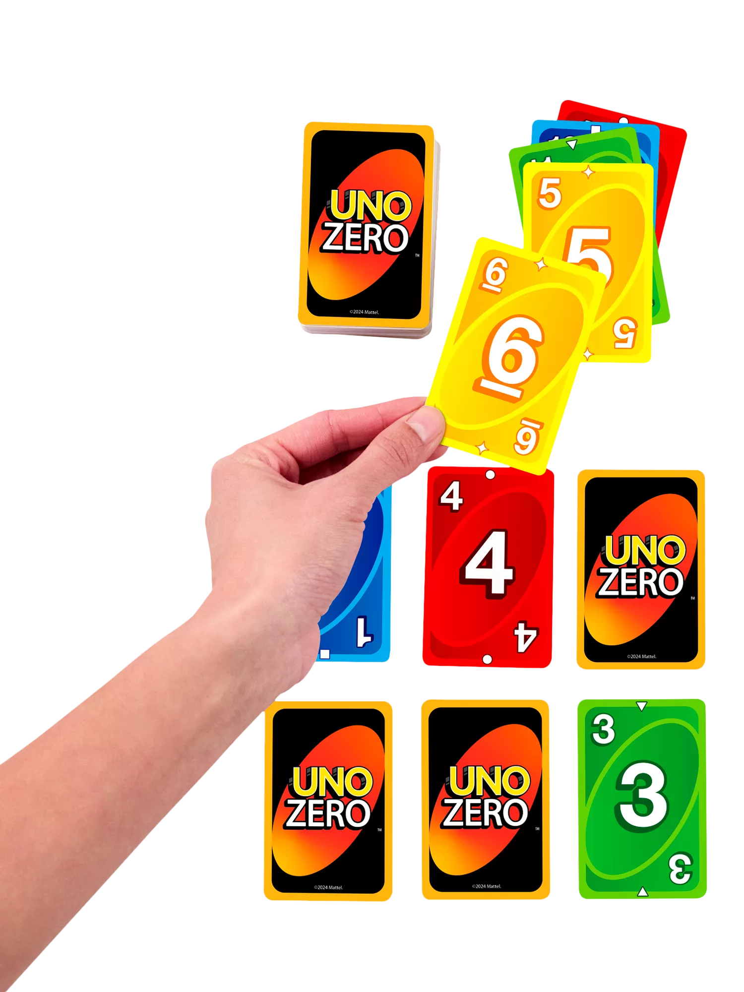 Mattel UNO Zero card game for 2 to 8 players, UK version