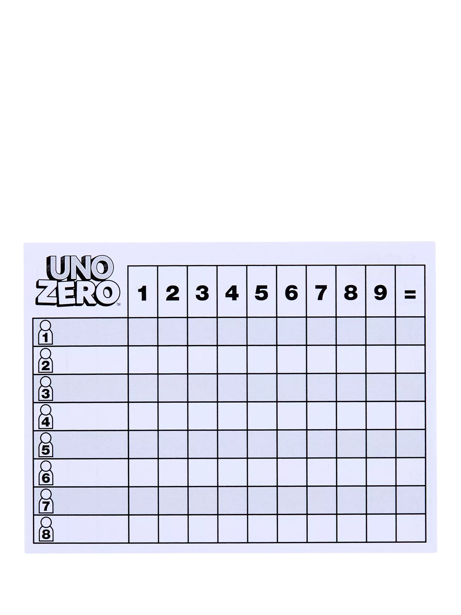 Mattel UNO Zero card game for 2 to 8 players, UK version
