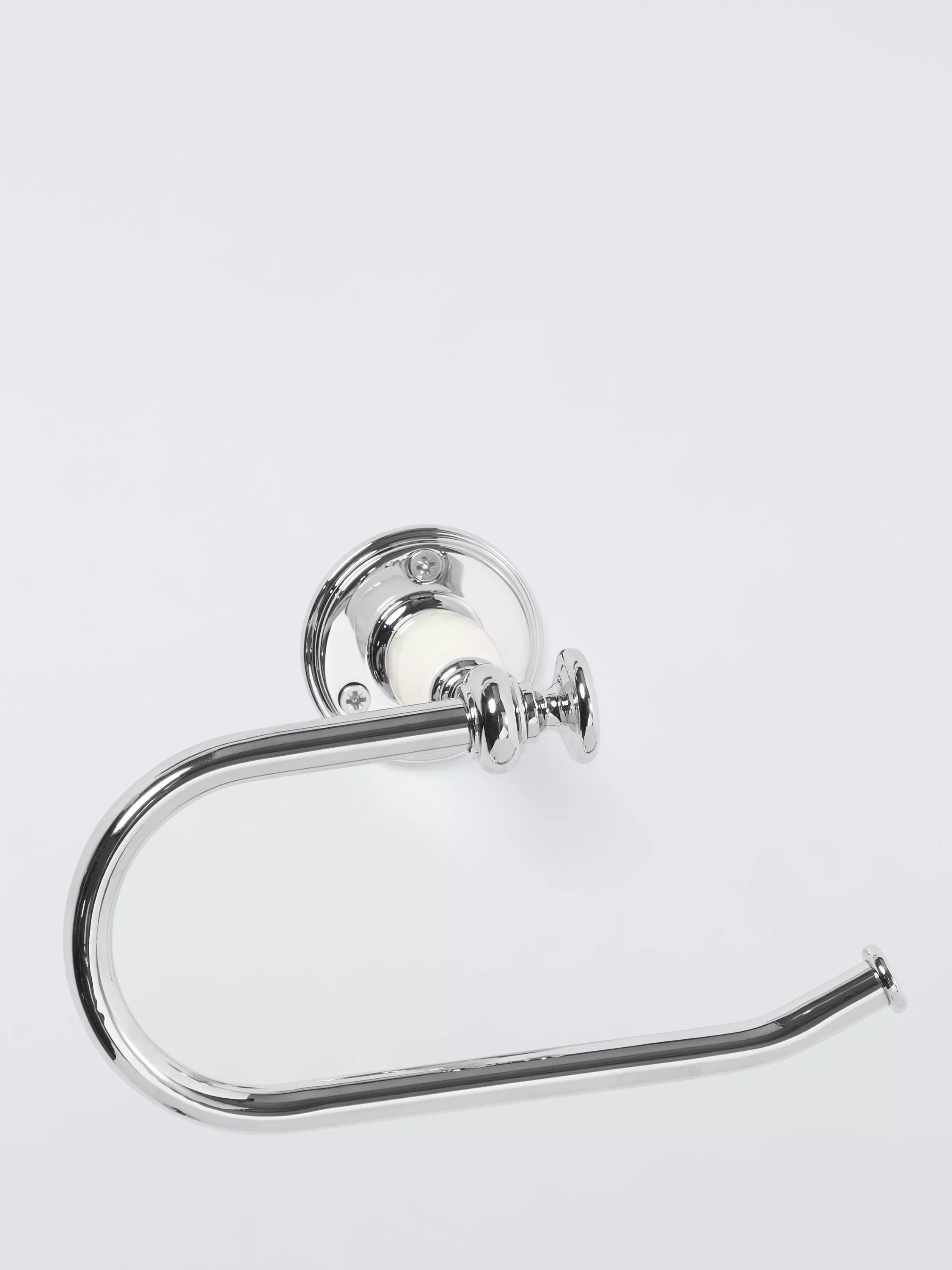 John Lewis Legacy Swing Toilet Roll Holder in white and chrome, UK version