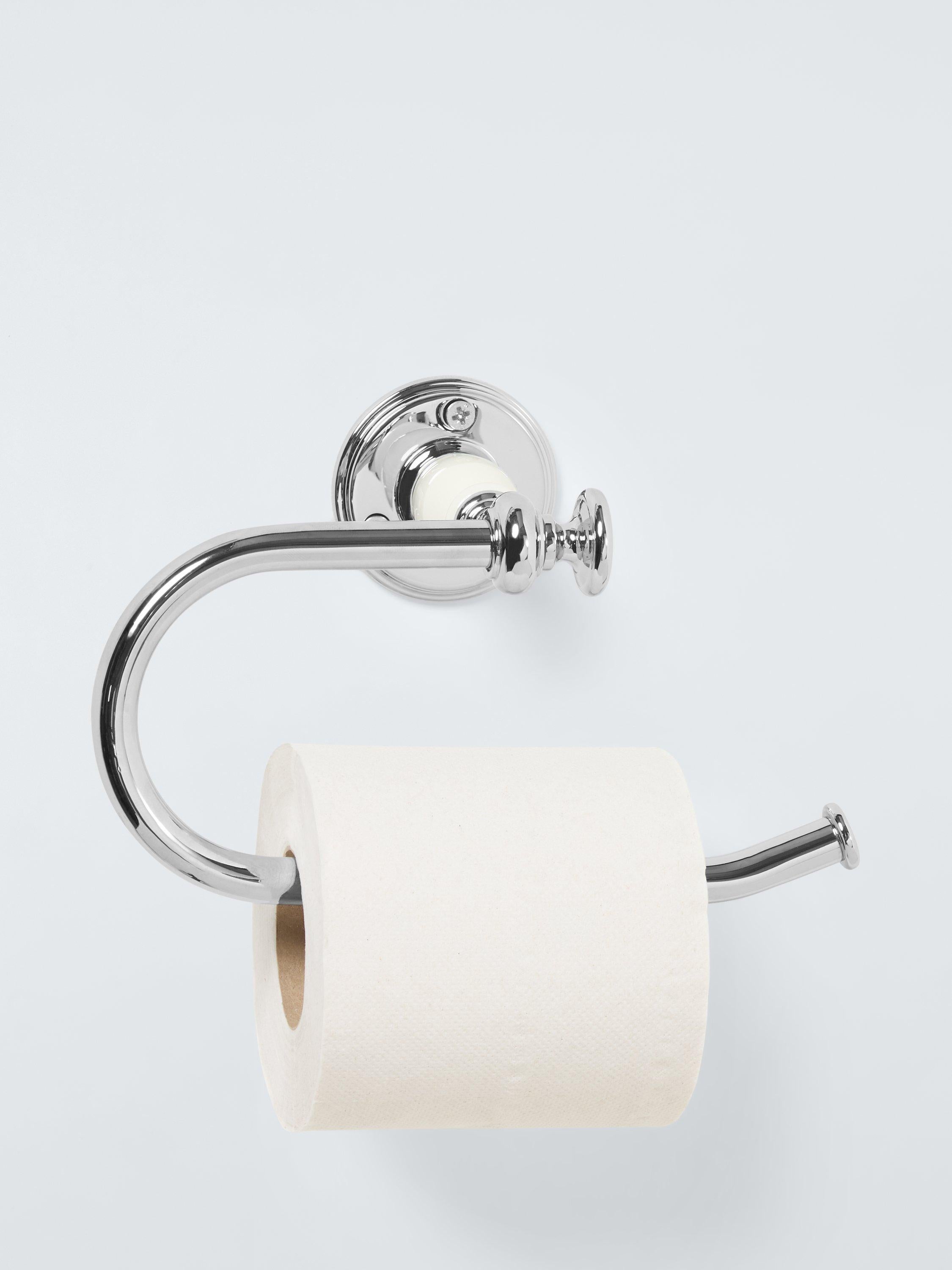 John Lewis Legacy Swing Toilet Roll Holder in white and chrome, UK version