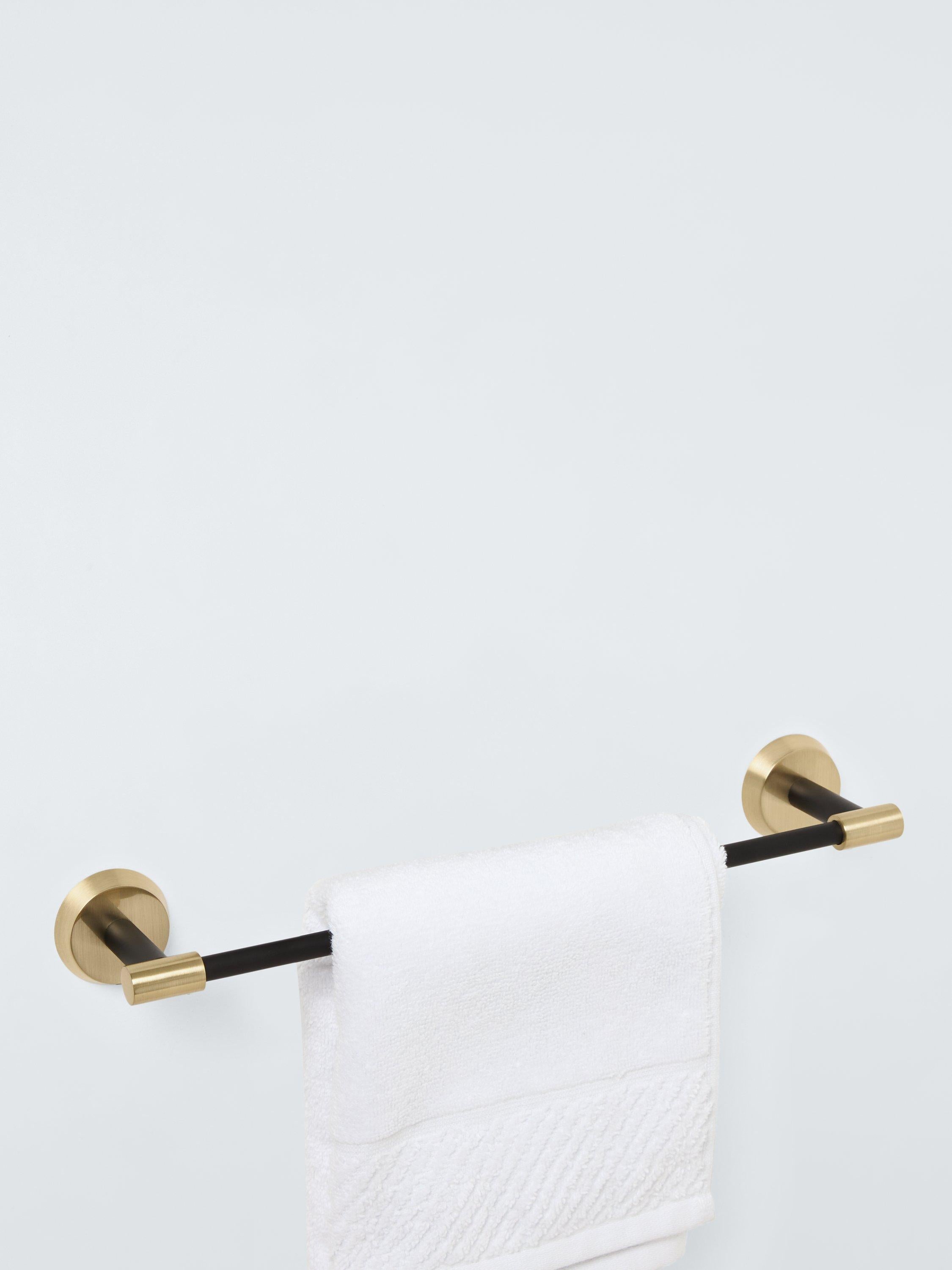 John Lewis Elegance towel rail, black brushed brass, imported from the UK
