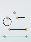 John Lewis Elegance towel rail, black brushed brass, imported from the UK