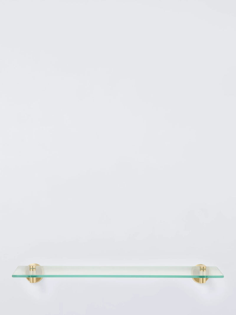 John Lewis Elegance glass shelf black brushed brass finish (British brand)