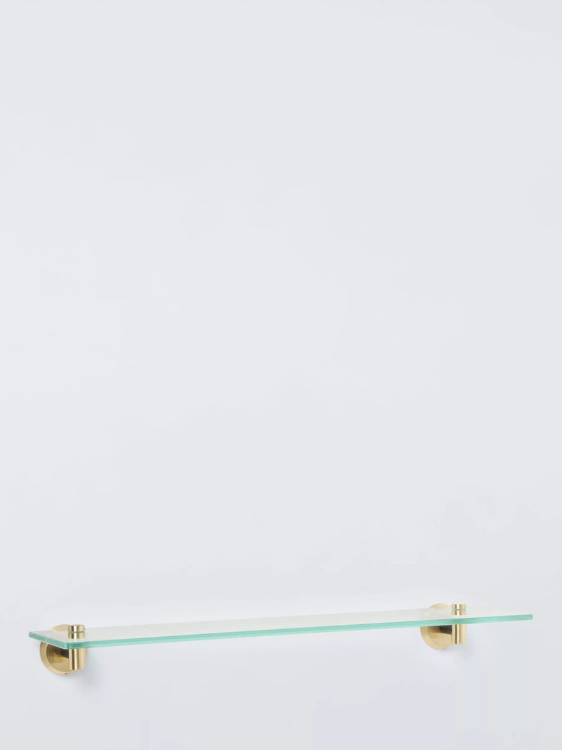 John Lewis Elegance glass shelf black brushed brass finish (British brand)