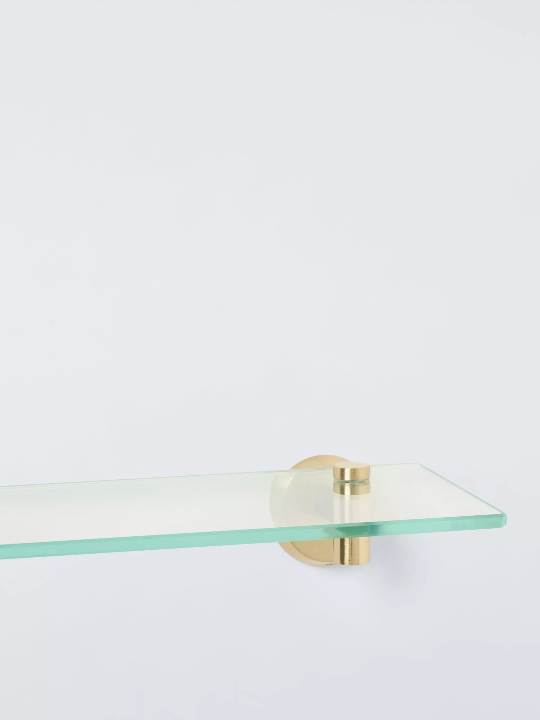 John Lewis Elegance glass shelf black brushed brass finish (British brand)