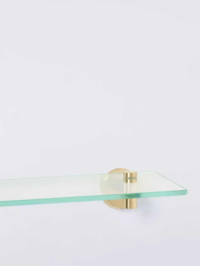 John Lewis Elegance glass shelf black brushed brass finish (British brand)