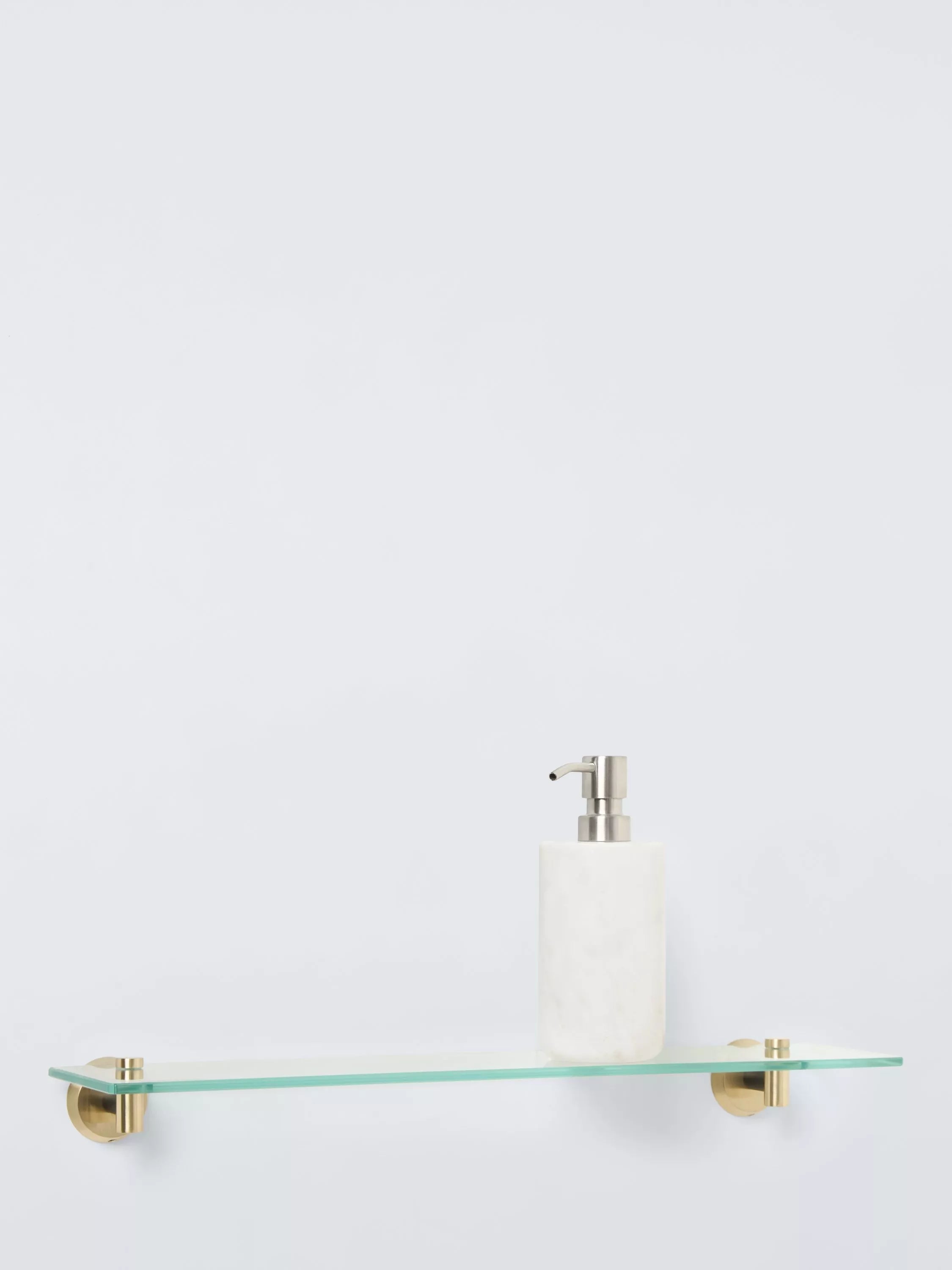 John Lewis Elegance glass shelf black brushed brass finish (British brand)