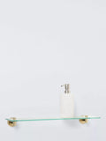 John Lewis Elegance glass shelf black brushed brass finish (British brand)