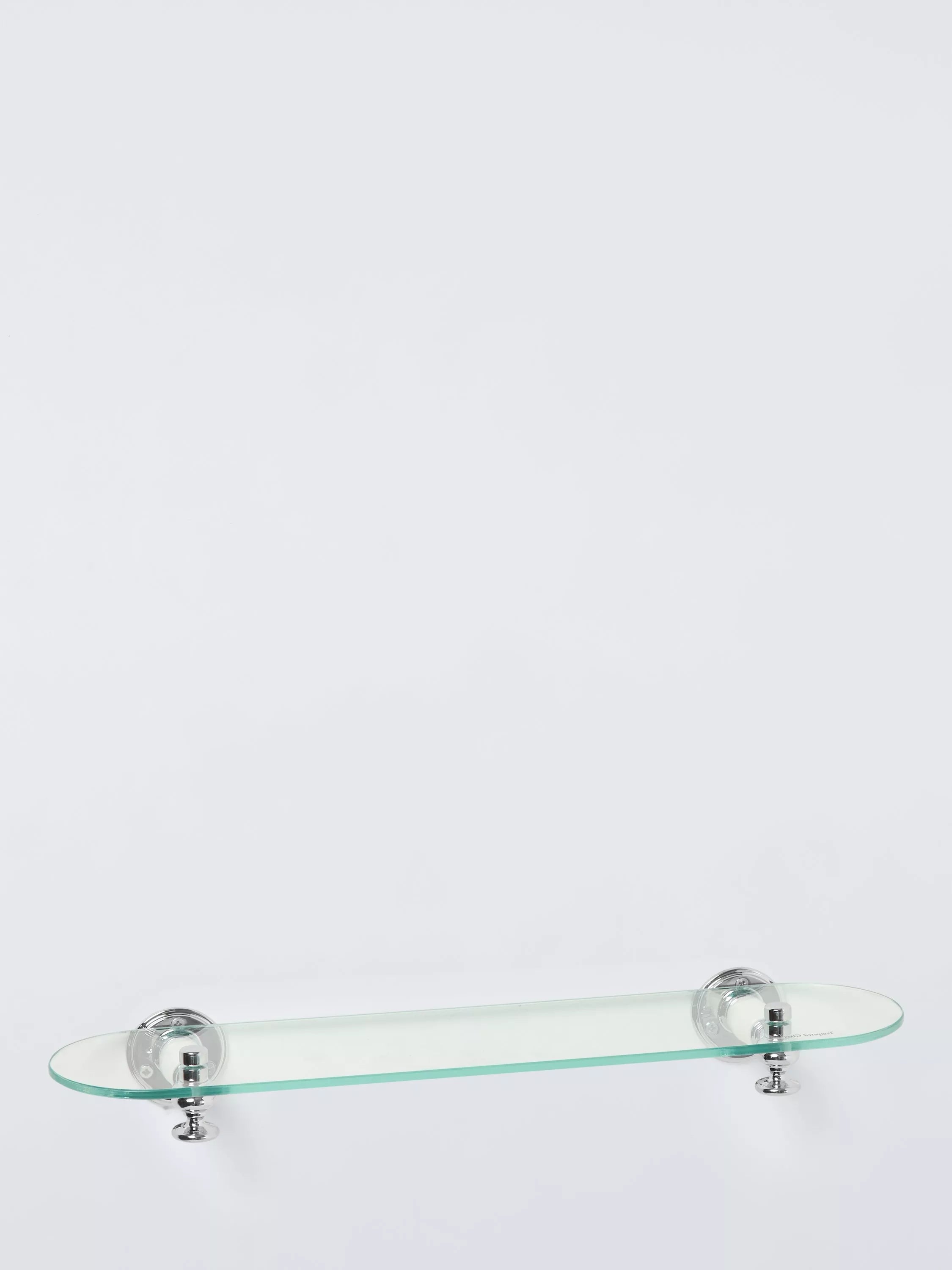 John Lewis Legacy glass bathroom shelf with chrome effect, UK version