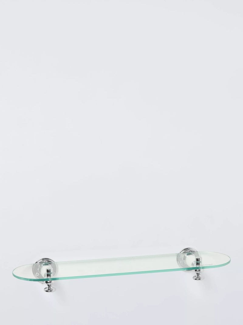 John Lewis Legacy glass bathroom shelf with chrome effect, UK version