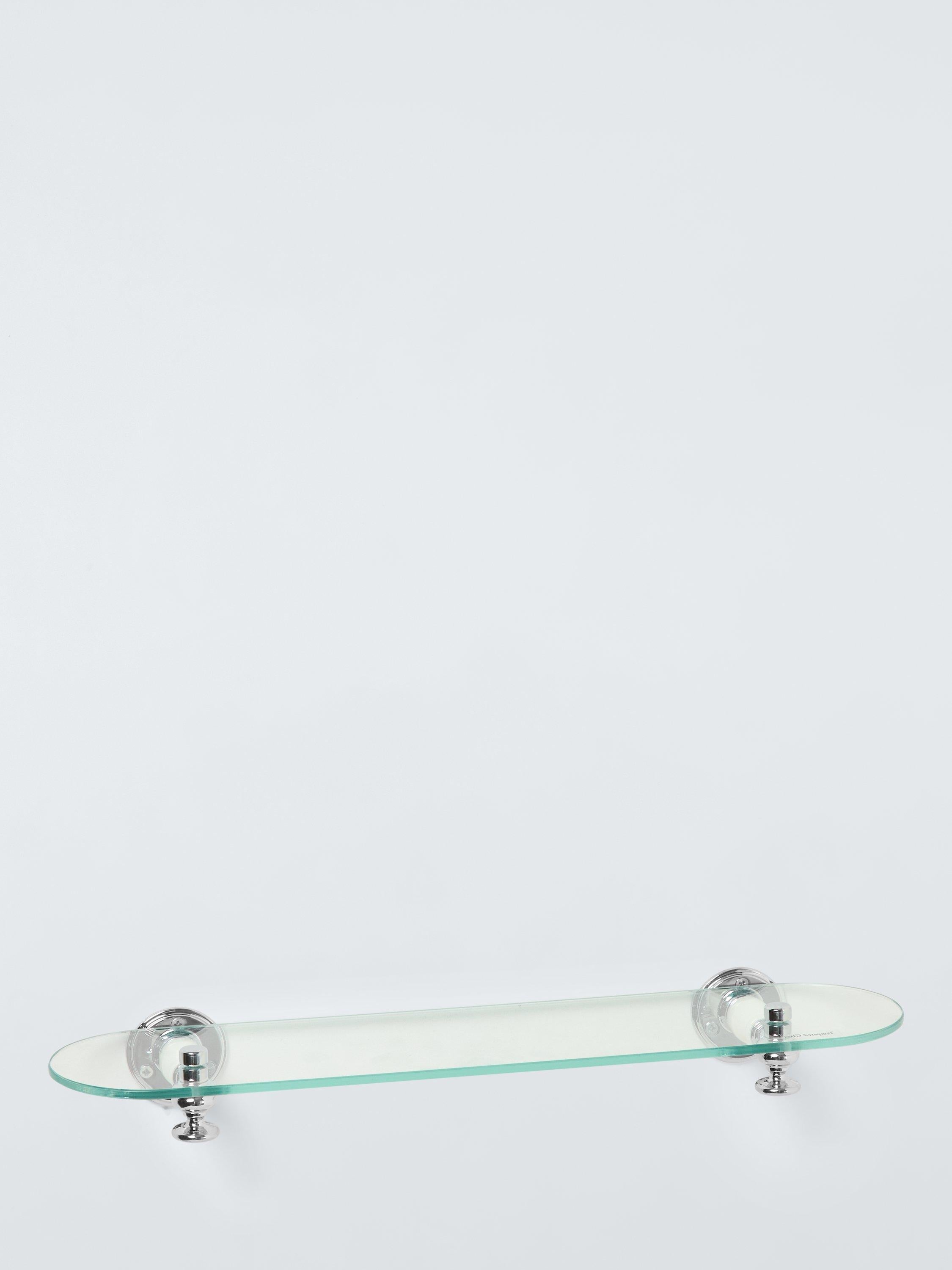 John Lewis Legacy glass bathroom shelf with chrome effect, UK version